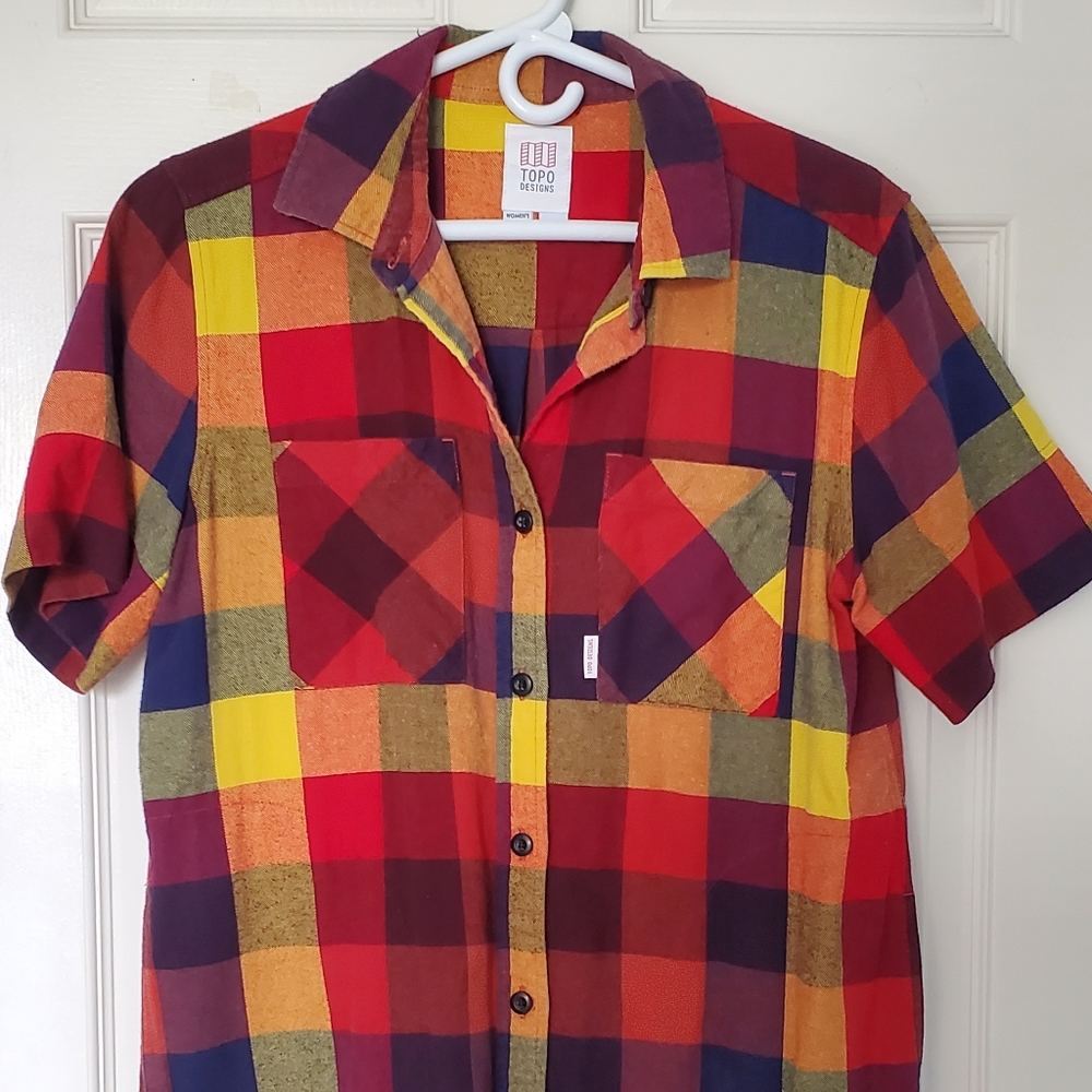 Topo Designs Multicolor Flannel Shirt Dress